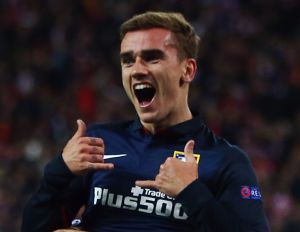 Griezmann festeja un tanto frente al Barcelona en la pasada Champions Griezmann festeja un tanto frente al Barcelona en la pasada Champions