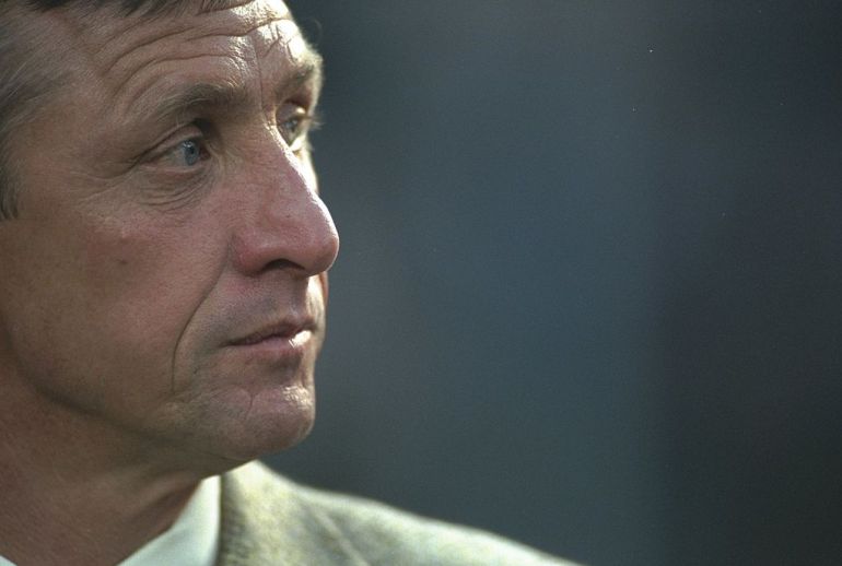 Imagen de Johan Cruyff en su etapa como entrenador. Imagen de Johan Cruyff en su etapa como entrenador.