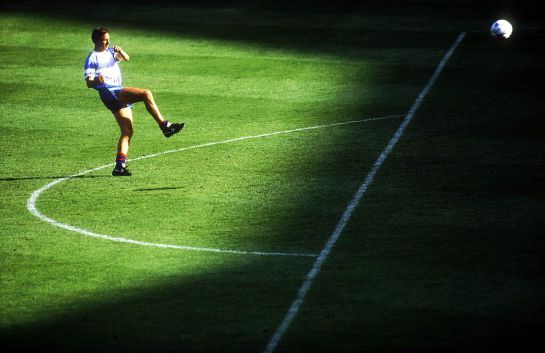 Johan Cruyff durante un entrenamiento. Johan Cruyff durante un entrenamiento.