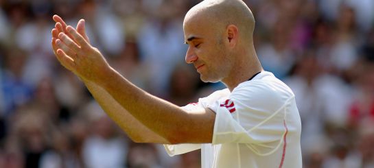 Andre Agassi, en su último Wimbledon Andre Agassi, en su último Wimbledon