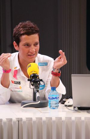 La luchadora y aventurera Marian Santiago durante la entrevista. La luchadora y aventurera Marian Santiago durante la entrevista.