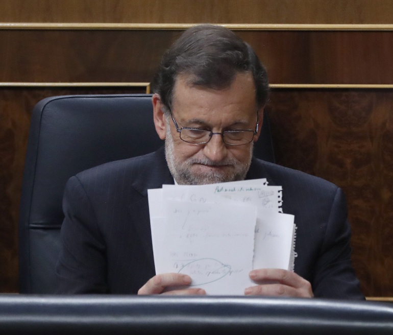 El presidente del Gobierno en funciones durante la sesión de investidura El presidente del Gobierno en funciones durante la sesión de investidura
