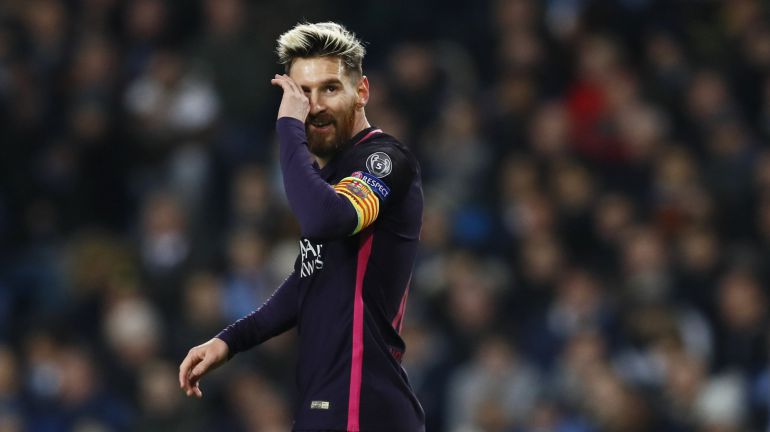 Messi durante el partido ante el City Messi durante el partido ante el City