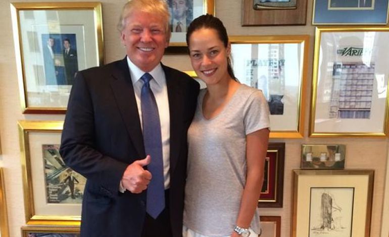 Donald Trump posa con Ana Ivanovic en una imagen de hace dos años Donald Trump posa con Ana Ivanovic en una imagen de hace dos años