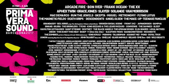 Consulta el cartel del Primavera Sound 2017 Consulta el cartel del Primavera Sound 2017