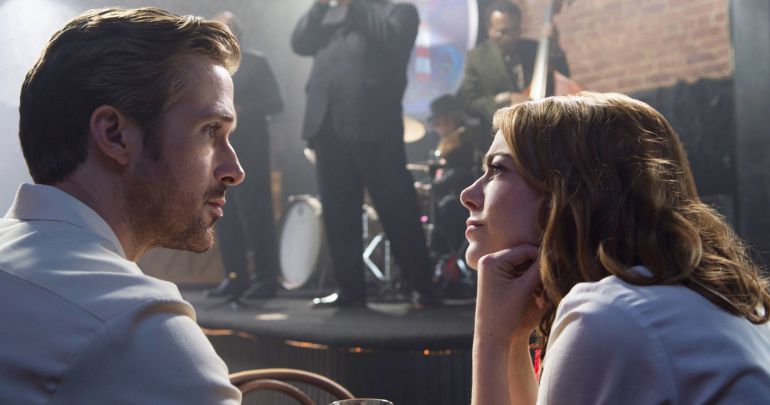 Fotograma de la película 'La La Land' con Emma Stone y Ryan Gosling Fotograma de la película 'La La Land' con Emma Stone y Ryan Gosling