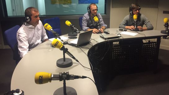 Manu Carreño, Sid Lowe y Filippo Ricci en El Larguero Manu Carreño, Sid Lowe y Filippo Ricci en El Larguero