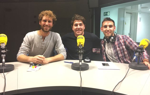 Javi Colorado, con Yago de Vega y Javi Sánchez. Javi Colorado, con Yago de Vega y Javi Sánchez.