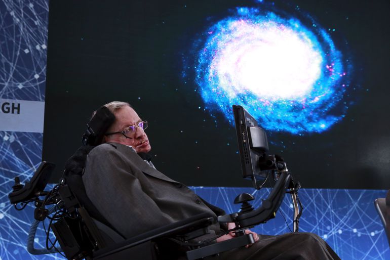 Hawking en una de sus apariciones públicas el pasado año. Hawking en una de sus apariciones públicas el pasado año.