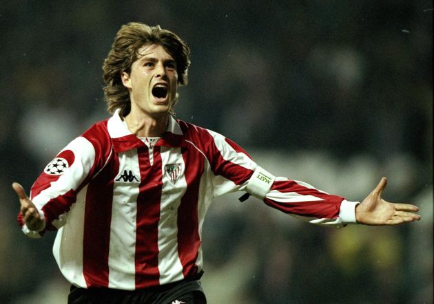 Imagen de archivo de Julen Guerrero celebrando un gol con la camiseta del Athletic Imagen de archivo de Julen Guerrero celebrando un gol con la camiseta del Athletic