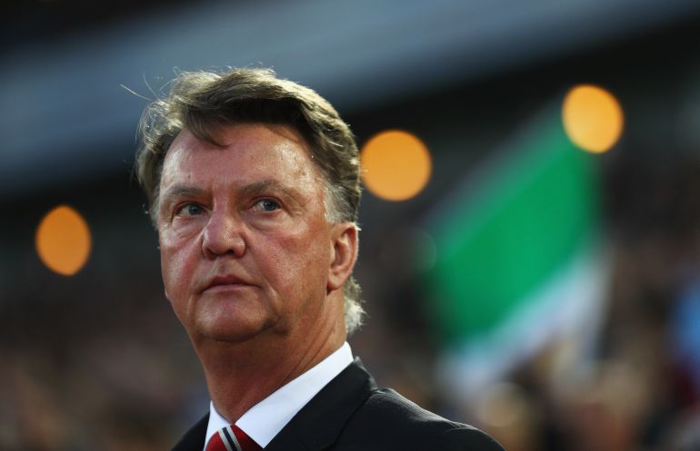 Primer plano de Van Gaal Primer plano de Van Gaal