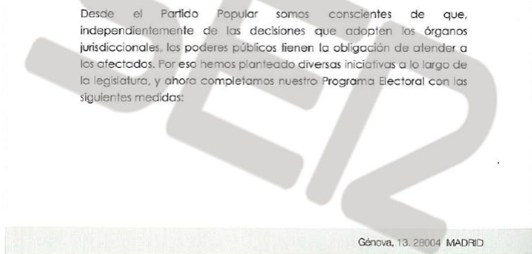 Carta de Mariano Rajoy en 2008 en la que señalaba que con independencia de las decisiones judiciales "los poderes públicos tienen la obligación de atender a los afectados" por la estafa de Fórum Filatélico. Carta de Mariano Rajoy en 2008 en la que señalaba que con independencia de las decisiones judiciales "los poderes públicos tienen la obligación de atender a los afectados" por la estafa de Fórum Filatélico.