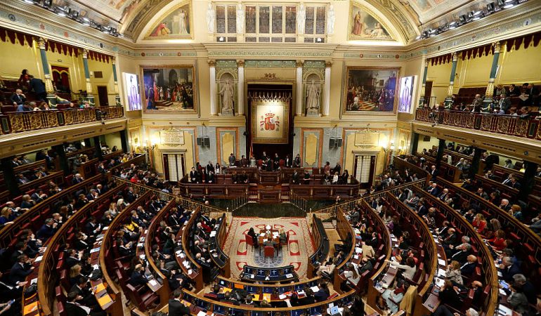 El hemiciclo del Congreso de los Diputados, en una imagen de archivo. El hemiciclo del Congreso de los Diputados, en una imagen de archivo.