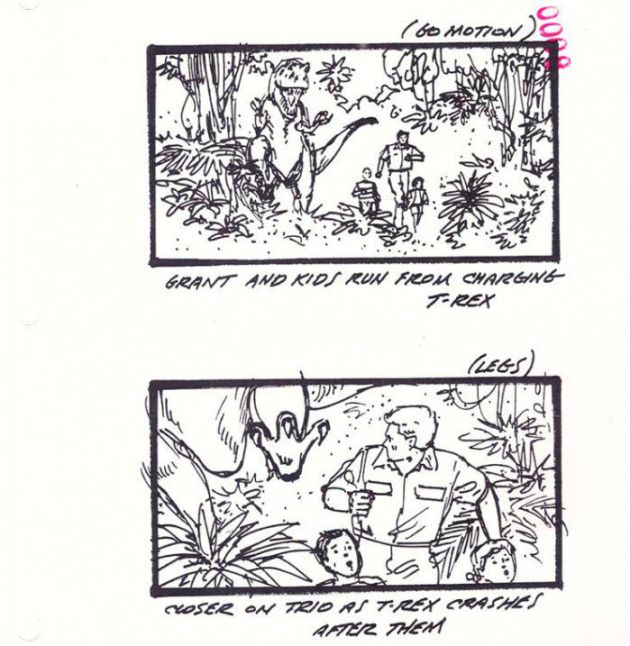 El T-Rex aparece en escena. El T-Rex aparece en escena.