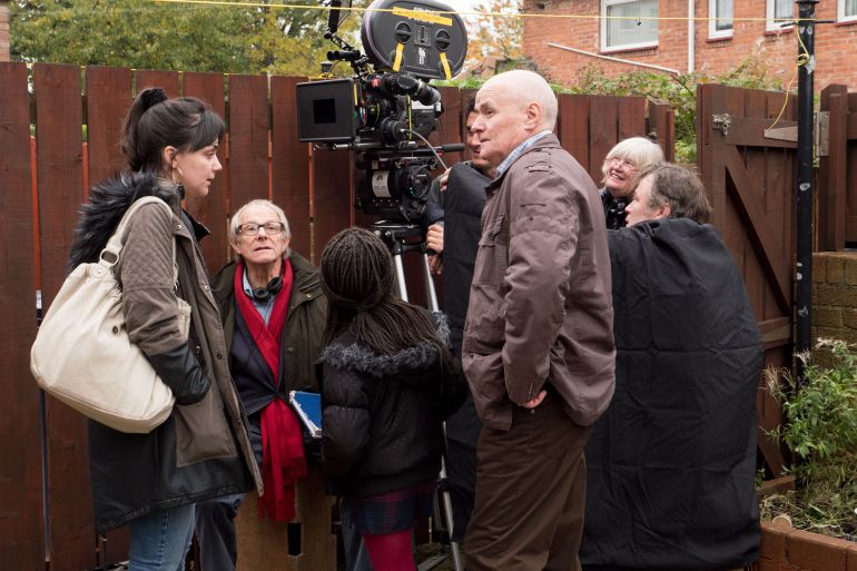 Foto del rodaje de 'Yo, Daniel Blake' de Ken Loach Foto del rodaje de 'Yo, Daniel Blake' de Ken Loach
