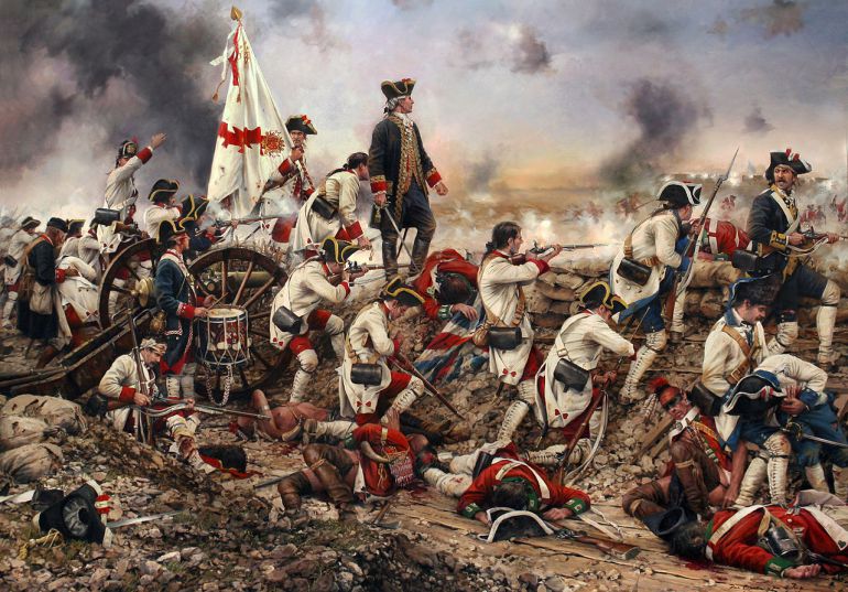 Por España y por el Rey, Gálvez en América. Momento de la batalla de Pensacola. Por España y por el Rey, Gálvez en América. Momento de la batalla de Pensacola.