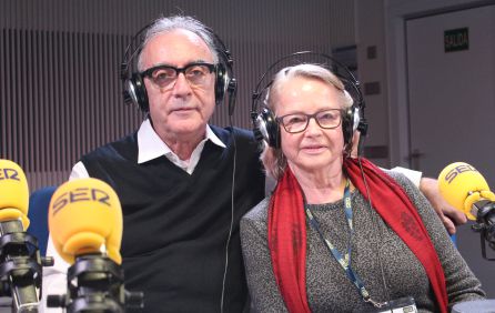Millás junto a la psiquiatra y psicoanalista Carmen Gallano, Millás junto a la psiquiatra y psicoanalista Carmen Gallano,