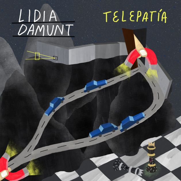 En la portada de Telepatía aparecen elementos también presentes en las letras del disco: un tablero de ajedrez, imanes, muros que se deshacen... En la portada de Telepatía aparecen elementos también presentes en las letras del disco: un tablero de ajedrez, imanes, muros que se deshacen...
