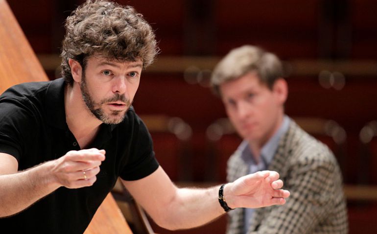 Pablo Heras-Casado durante un ensayo con la Freiburger Barockorchester en marzo de 2015. Pablo Heras-Casado durante un ensayo con la Freiburger Barockorchester en marzo de 2015.