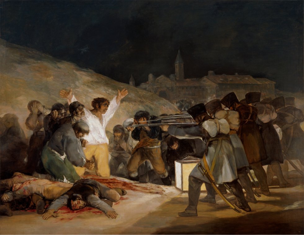'El 3 de Mayo de 1808 en Madrid: los fusilamientos de patriotas madrileños' (1814). Museo del Prado 'El 3 de Mayo de 1808 en Madrid: los fusilamientos de patriotas madrileños' (1814). Museo del Prado
