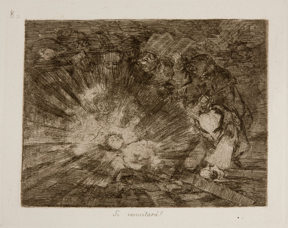'Desastre 80: Si resucitará'. Francisco de Goya, 1810-1815. Real Academia de las Artes de San Fernando 'Desastre 80: Si resucitará'. Francisco de Goya, 1810-1815. Real Academia de las Artes de San Fernando
