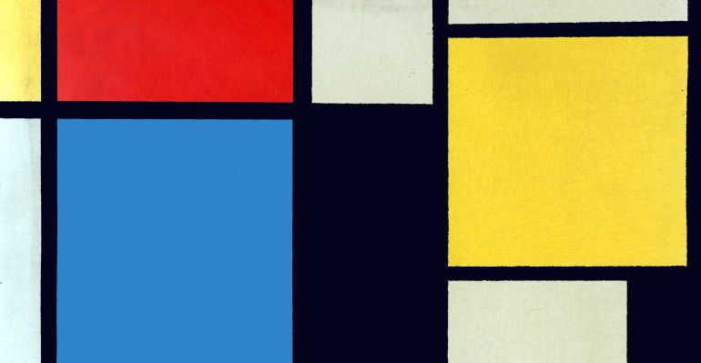 Composición con rojo, amarillo y azul. Composición con rojo, amarillo y azul.