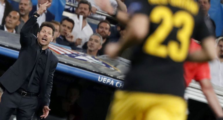 Diego Pablo Simeone, en la ida de semifinales de la Champions. Diego Pablo Simeone, en la ida de semifinales de la Champions.
