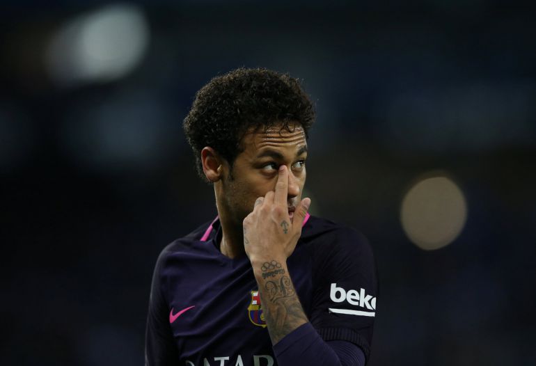 Neymar, durante un partido con el Barça Neymar, durante un partido con el Barça
