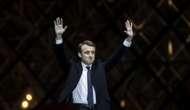 El presidente electo de Francia, Emmanuel Macron, celebra su elección como presidente de la República El presidente electo de Francia, Emmanuel Macron, celebra su elección como presidente de la República