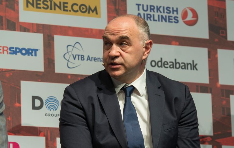Pablo Laso, técnico del Real Madrid, durante la presentación de la Final Four de Estambul. Pablo Laso, técnico del Real Madrid, durante la presentación de la Final Four de Estambul.