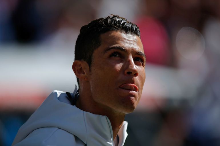 Primer plano de Cristiano Ronaldo Primer plano de Cristiano Ronaldo