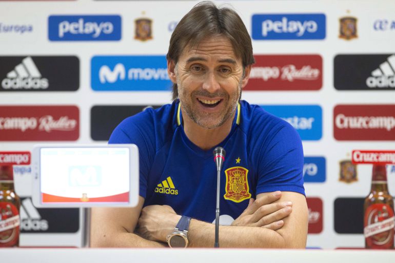 Lopetegui durante una rueda de prensa Lopetegui durante una rueda de prensa