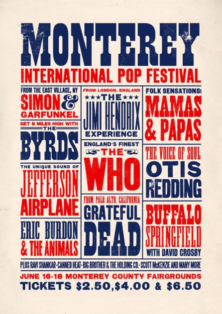 Cartel del festival de pop de Monterey Cartel del festival de pop de Monterey