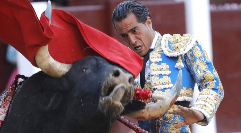 Fotografía de archivo del diestro Iván Fandiño durante su faena en una de las corridas de la última Feria de San Isidro, en la Plaza de las Ventas en Madrid. Fotografía de archivo del diestro Iván Fandiño durante su faena en una de las corridas de la última Feria de San Isidro, en la Plaza de las Ventas en Madrid.