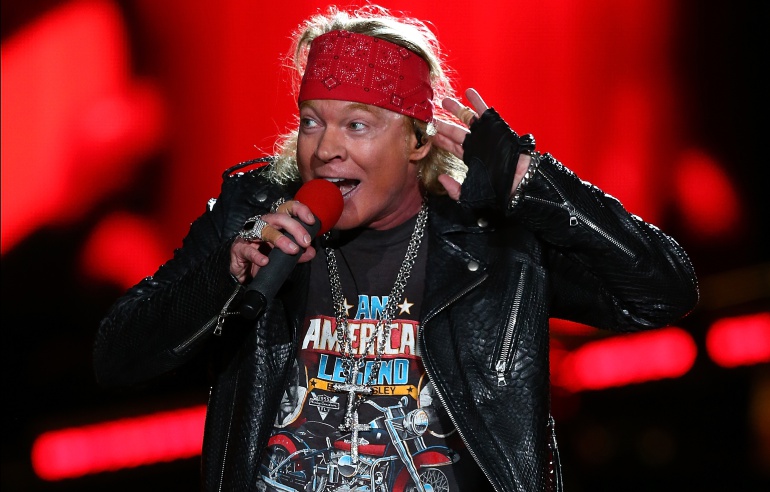 Axl Rose durante un concierto de Guns n Roses en Australia Axl Rose durante un concierto de Guns n Roses en Australia