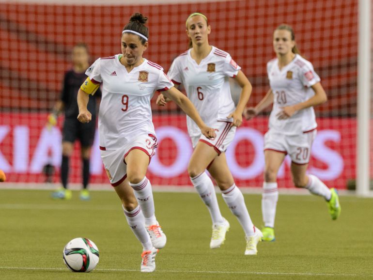 Vero Boquete en un partido de la selección contra Brasil. Vero Boquete en un partido de la selección contra Brasil.