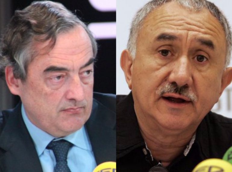 El presidente de la patronal, Joan Rosell y el líder de UGT, Pepe Álvarez. El presidente de la patronal, Joan Rosell y el líder de UGT, Pepe Álvarez.