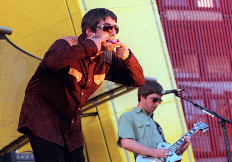 La banda Oasis durante un concierto en San Francisco en 1997 La banda Oasis durante un concierto en San Francisco en 1997