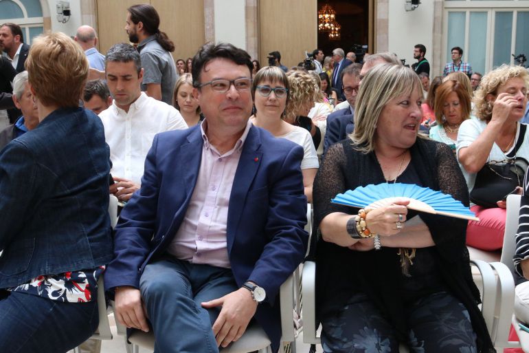 Pla mig del coordinador d'EUiA i diputat de CSQP Joan Josep Nuet a l'auditori del Parlament el 4 de juliol del 2017. (horitzontal) Pla mig del coordinador d'EUiA i diputat de CSQP Joan Josep Nuet a l'auditori del Parlament el 4 de juliol del 2017. (horitzontal)