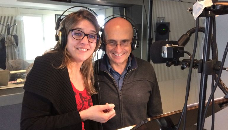 Ana Alonso y Pepe Viyuela, durante la grabación. Ana Alonso y Pepe Viyuela, durante la grabación.
