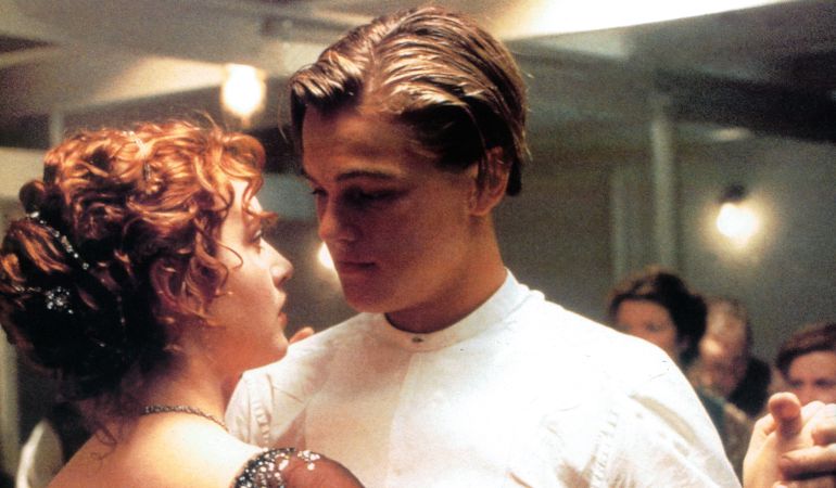 Kate Winslet y Leonardo Dicaprio durante el rodaje de Titanic. Kate Winslet y Leonardo Dicaprio durante el rodaje de Titanic.