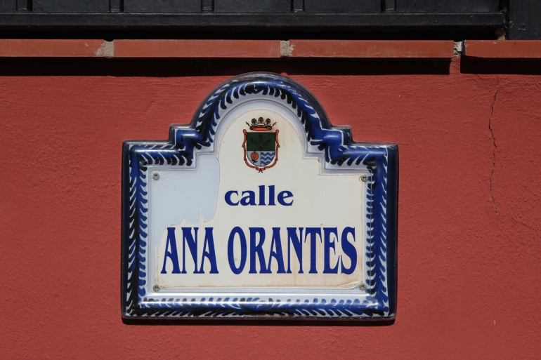 Placa con el nombre de Ana Orantes en el pueblo de Cúllar Vega (Granada). Placa con el nombre de Ana Orantes en el pueblo de Cúllar Vega (Granada).