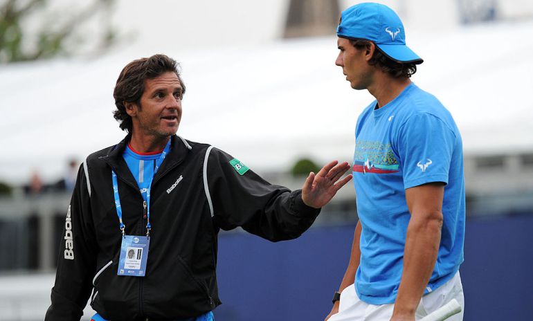 Francis Roig hablando con Rafa Nadal. Francis Roig hablando con Rafa Nadal.