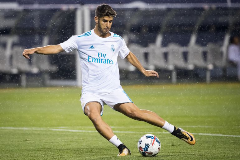 Asensio durante un entrenamiento Asensio durante un entrenamiento