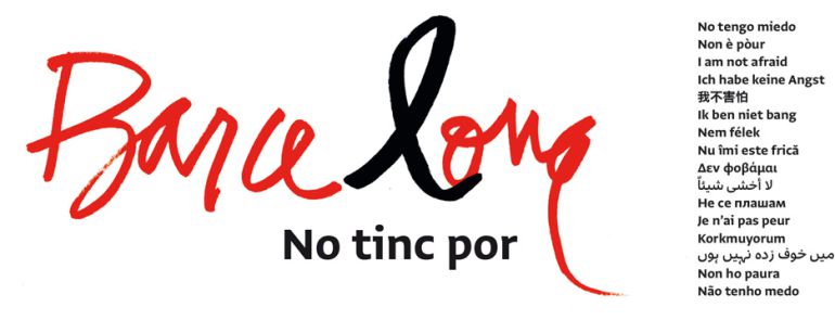 Logo de la manifestación del sábado en Barcelona contra el terrorismo. Logo de la manifestación del sábado en Barcelona contra el terrorismo.