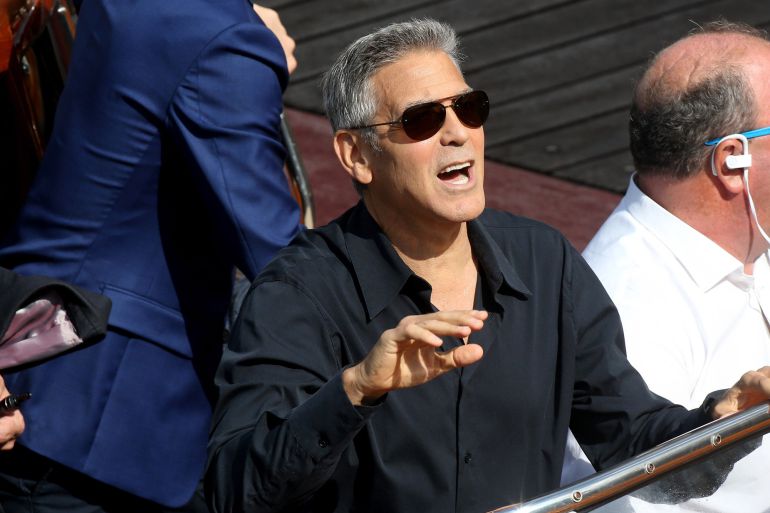 George Clooney arrives at the Excelsior Hotel during the 74th Venice Film Festival on September 2, 2017 in Venice, Italy George Clooney arrives at the Excelsior Hotel during the 74th Venice Film Festival on September 2, 2017 in Venice, Italy