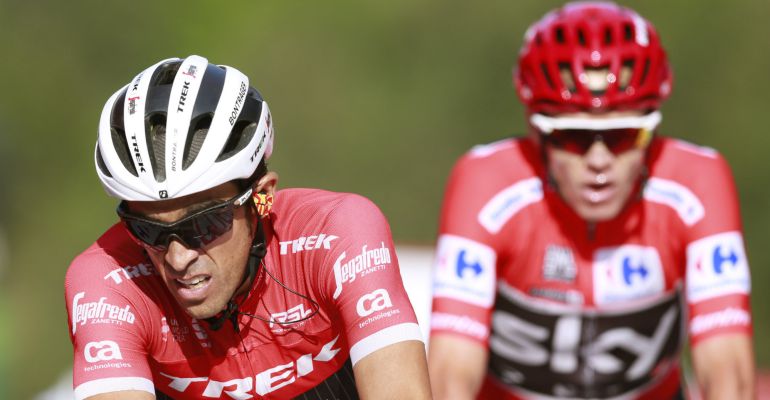 Alberto Contador y Chris Froome, durante una etapa de La Vuelta Alberto Contador y Chris Froome, durante una etapa de La Vuelta