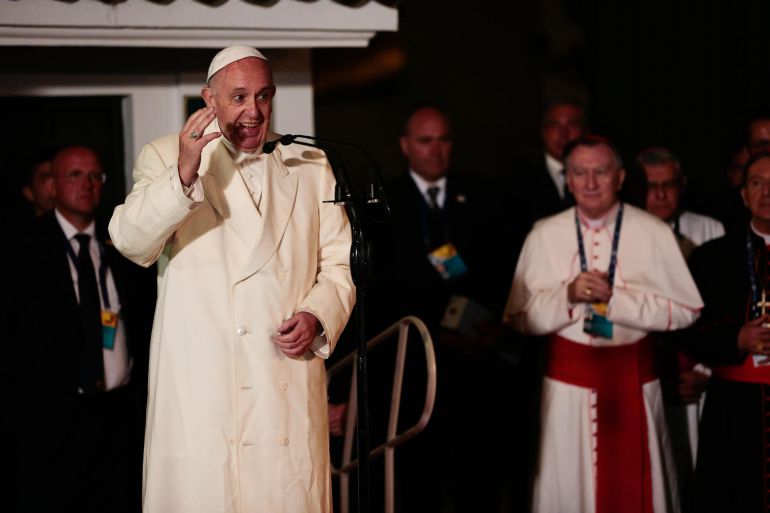 El papa Francisco en su visita a Colombia. El papa Francisco en su visita a Colombia.
