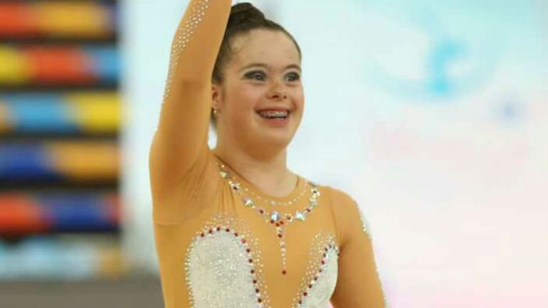 Sara Marín durante una competición. Sara Marín durante una competición.