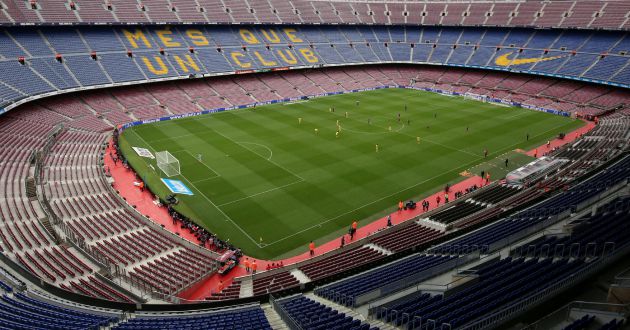 Vista general del Camp Nou vacío durante el Barcelona-Las Palmas Vista general del Camp Nou vacío durante el Barcelona-Las Palmas